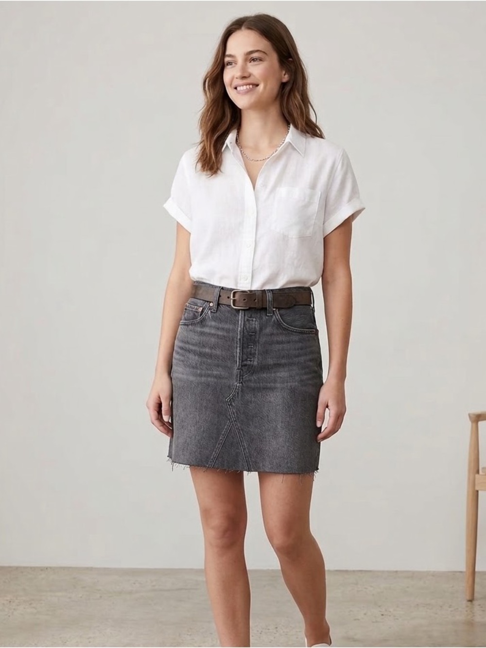 Gap Custom Denim Skirt- Black Wash